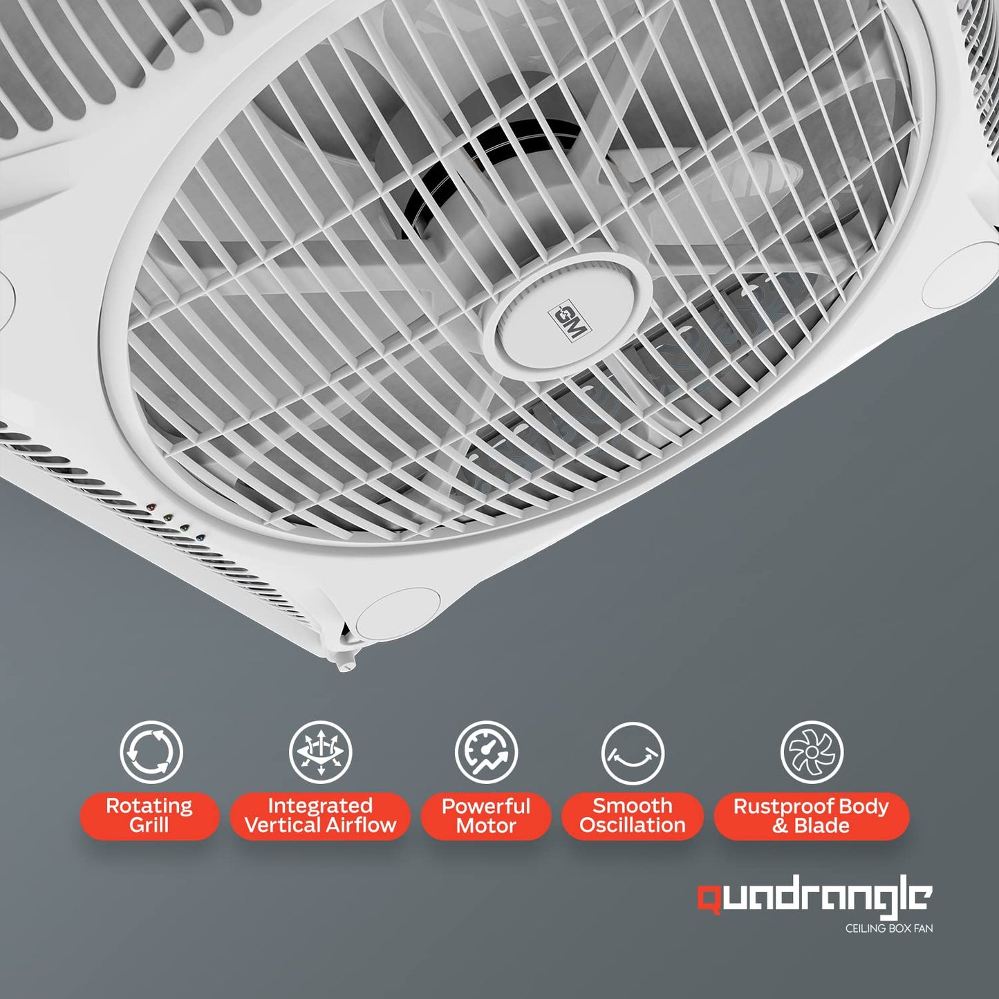 GM Quadrangle Pro Concealed Ceiling Box Fan